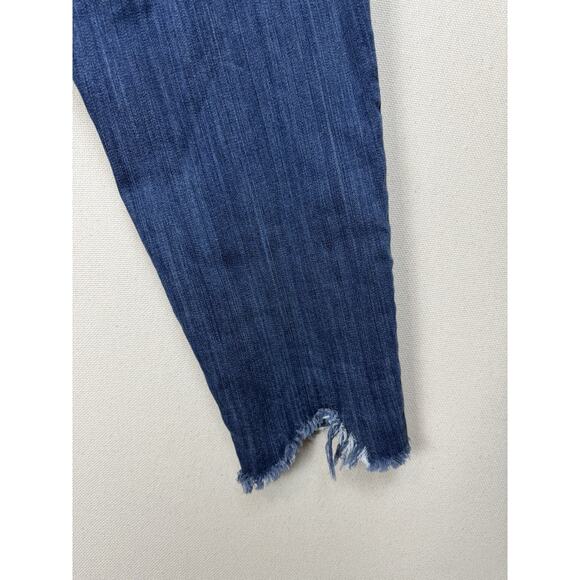 TORRID Distressed Hem Girlfriend Denim Jeans Plus Size 18R Cropped Preppy - Picture 13 of 16